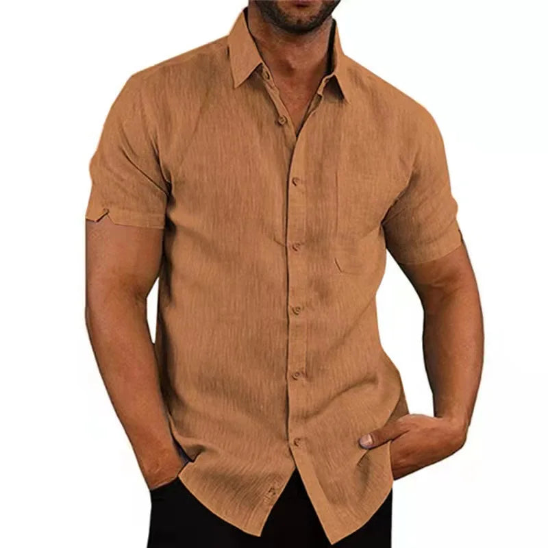 Mens white short sleeve shirt