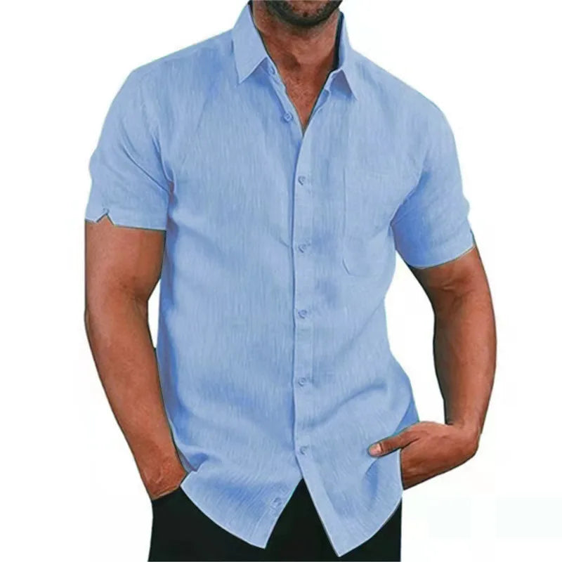 Mens white short sleeve shirt