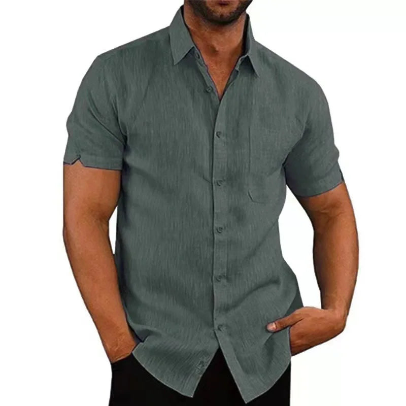 Mens white short sleeve shirt