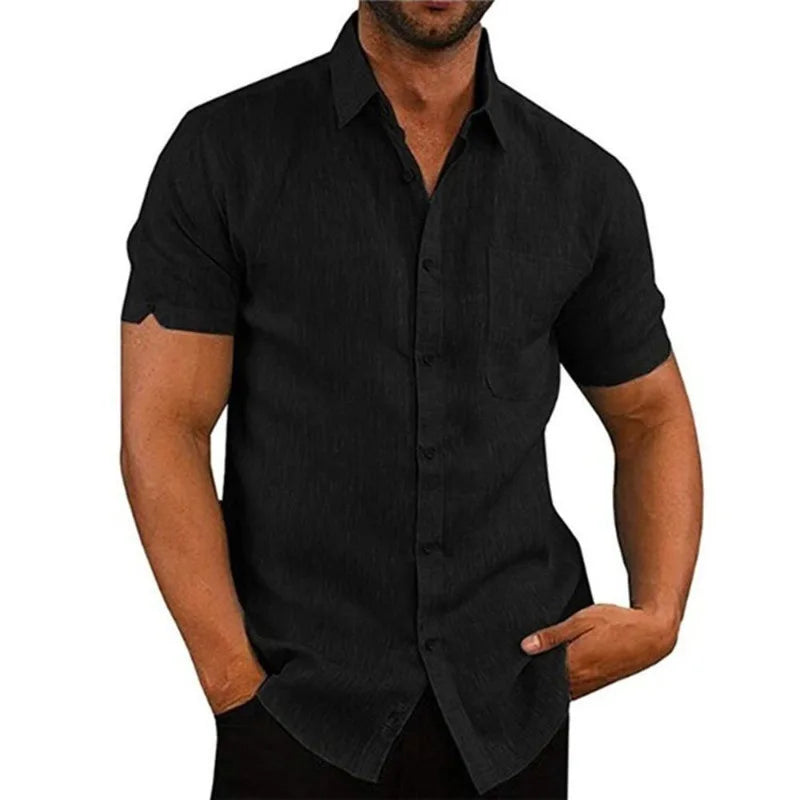 Mens white short sleeve shirt