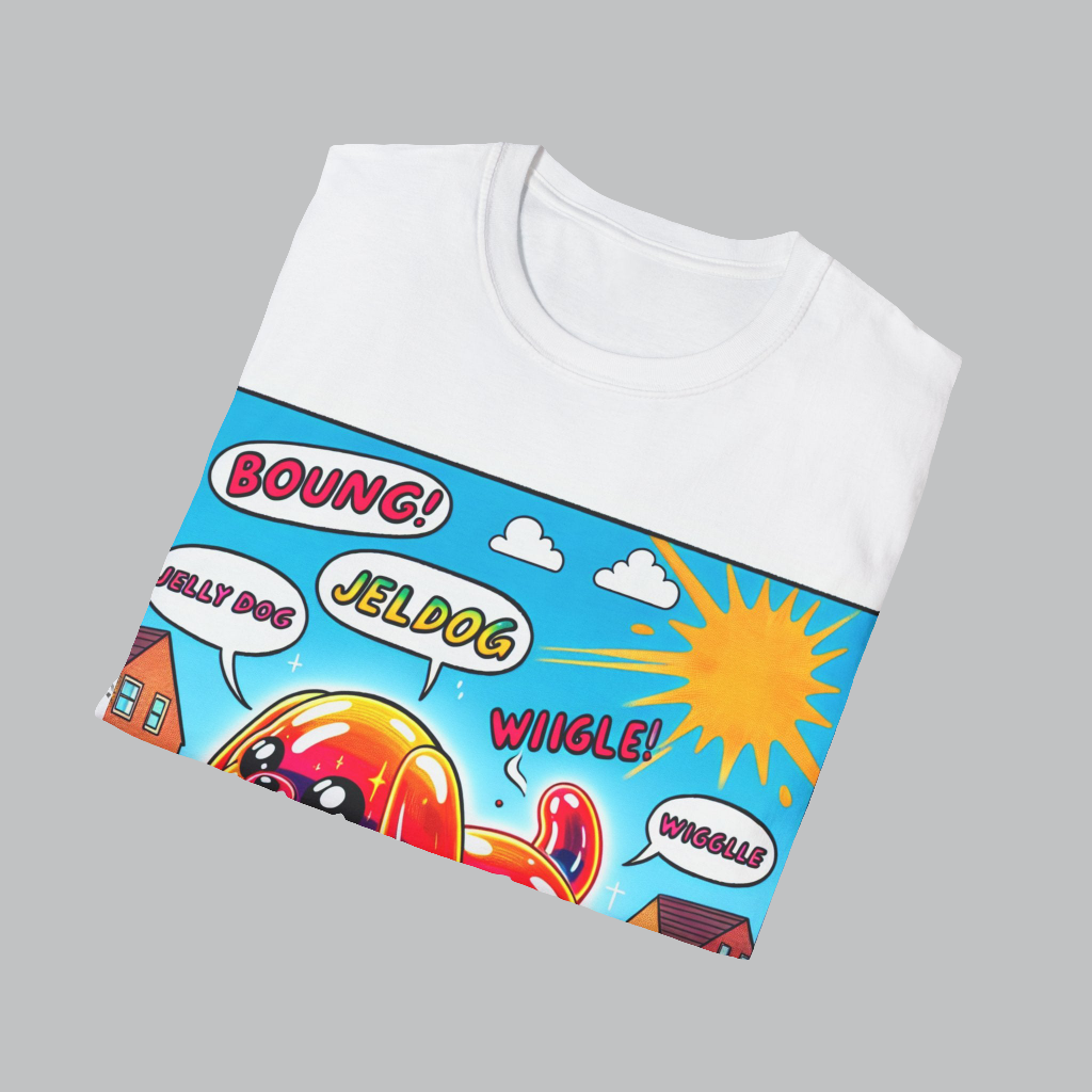 Colourful cartoon dog t-shirt