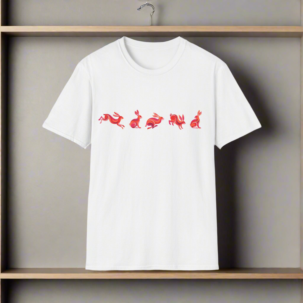 Vibrant Rabbit Dance t-shirt