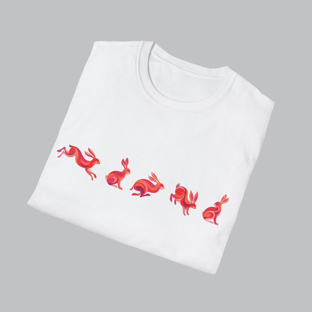 Vibrant Rabbit Dance t-shirt
